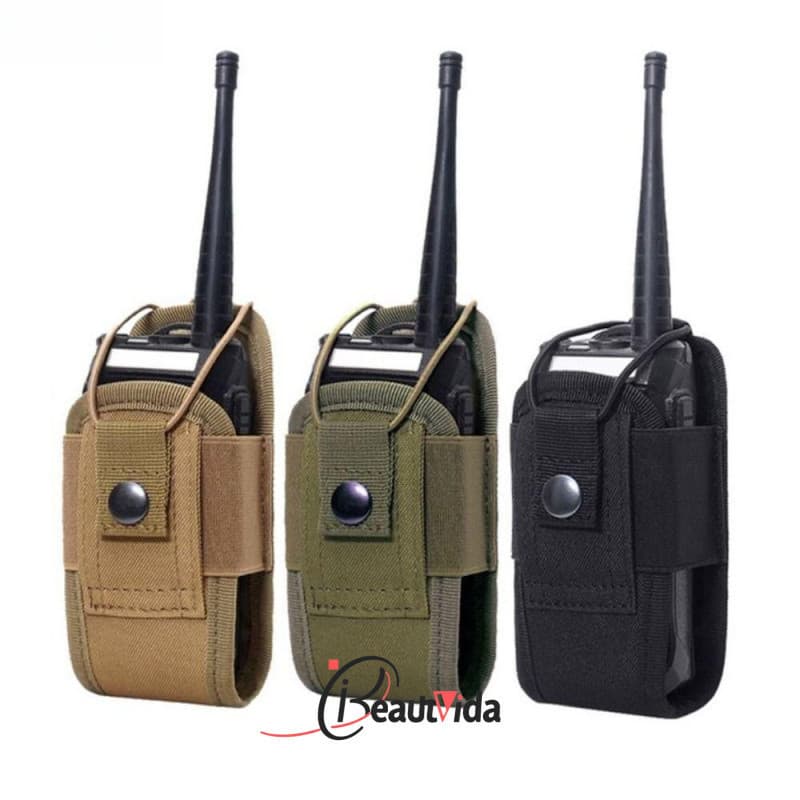 Bolsa BLING Molle Radio Walkie Talkie , Bolso Com Suporte Para De Cintura Resistente Ao Desgaste 1000D , Portátil
