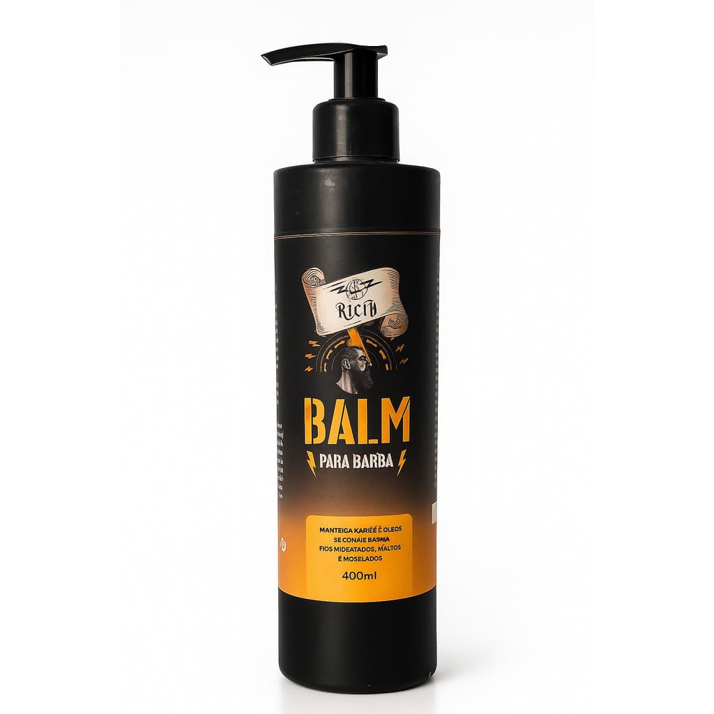 Balm para Barba fios hidratados, macios  e Modelados  400ml - Hidratante Anti Frizz - Fortalecimento e Crescimento- Ríci