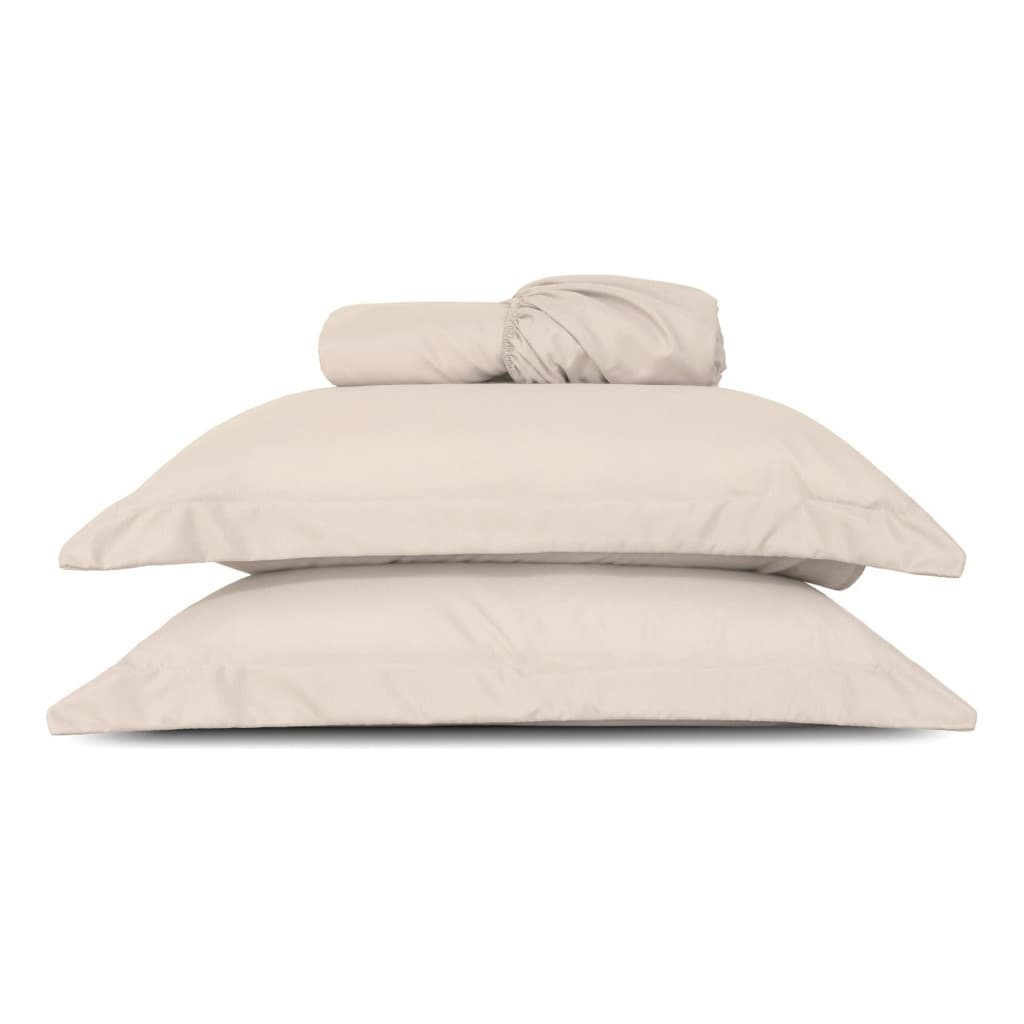 Jogo De Cama Queen 3 Peças Liso Percal 200 Fios Com Elástico Oferta