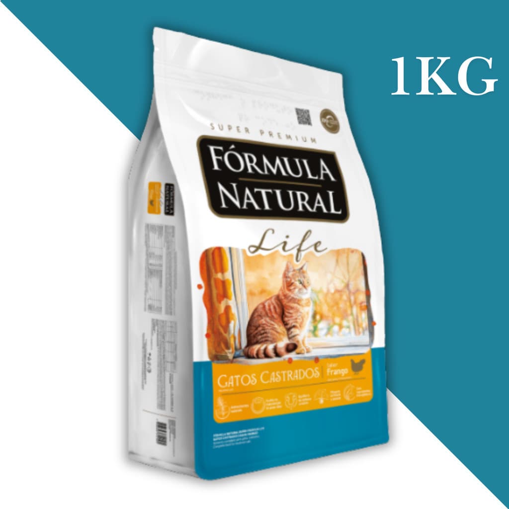 Ração Fórmula Natural Life Gatos Castrados Sabor Frango 1kg
