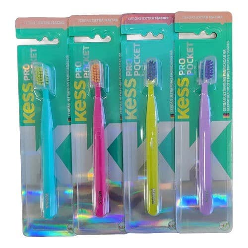 Escova Dental Kess Pro Pocket 2097 | Cerdas Macias | Compacta | Portátil