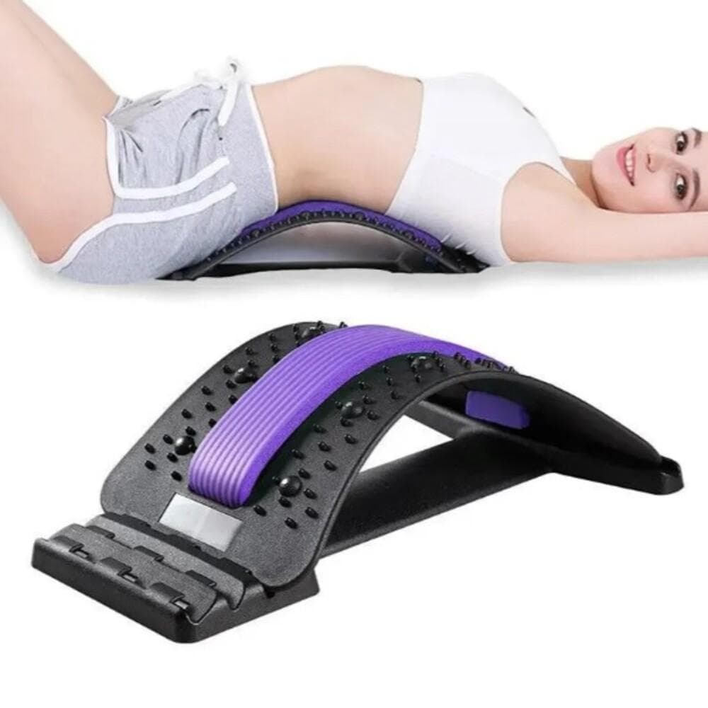 COLUNA LOMBAR APARELHO ALONGAMENTO TRACAO CORRETOR SUPORTE POSTURAL ACADEMIA CASA ALIVIO DOR YOGA