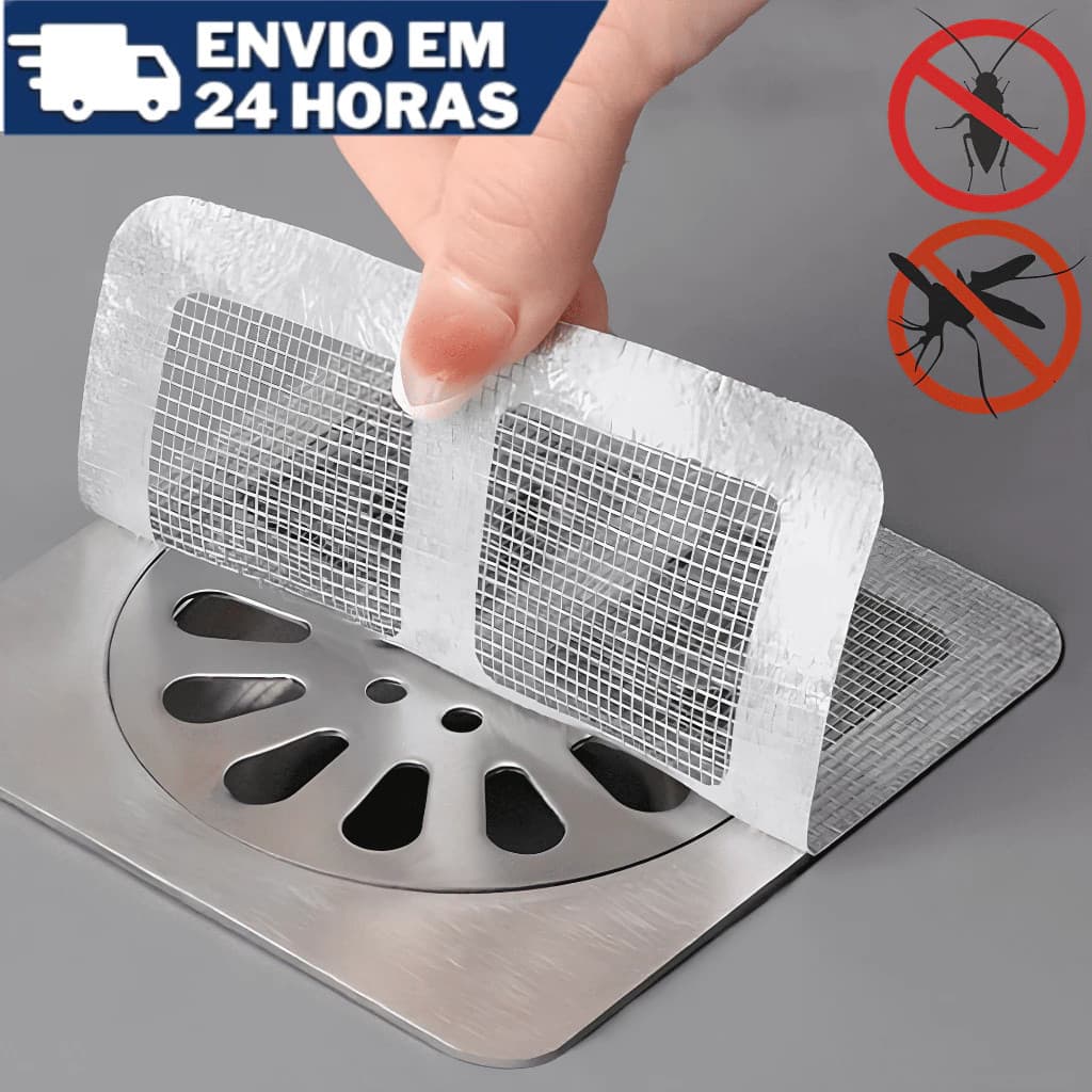 10-50 Pecas Protetor Filtro de Ralo Adesivo Proteção Contra Baratas Mosquitos e Cabelos na Tubulação