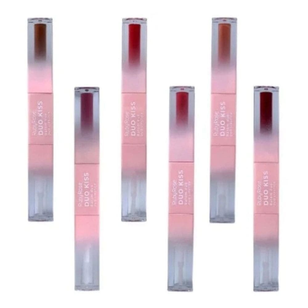 Batom Duo Kiss Matte e Gloss Ruby Rose