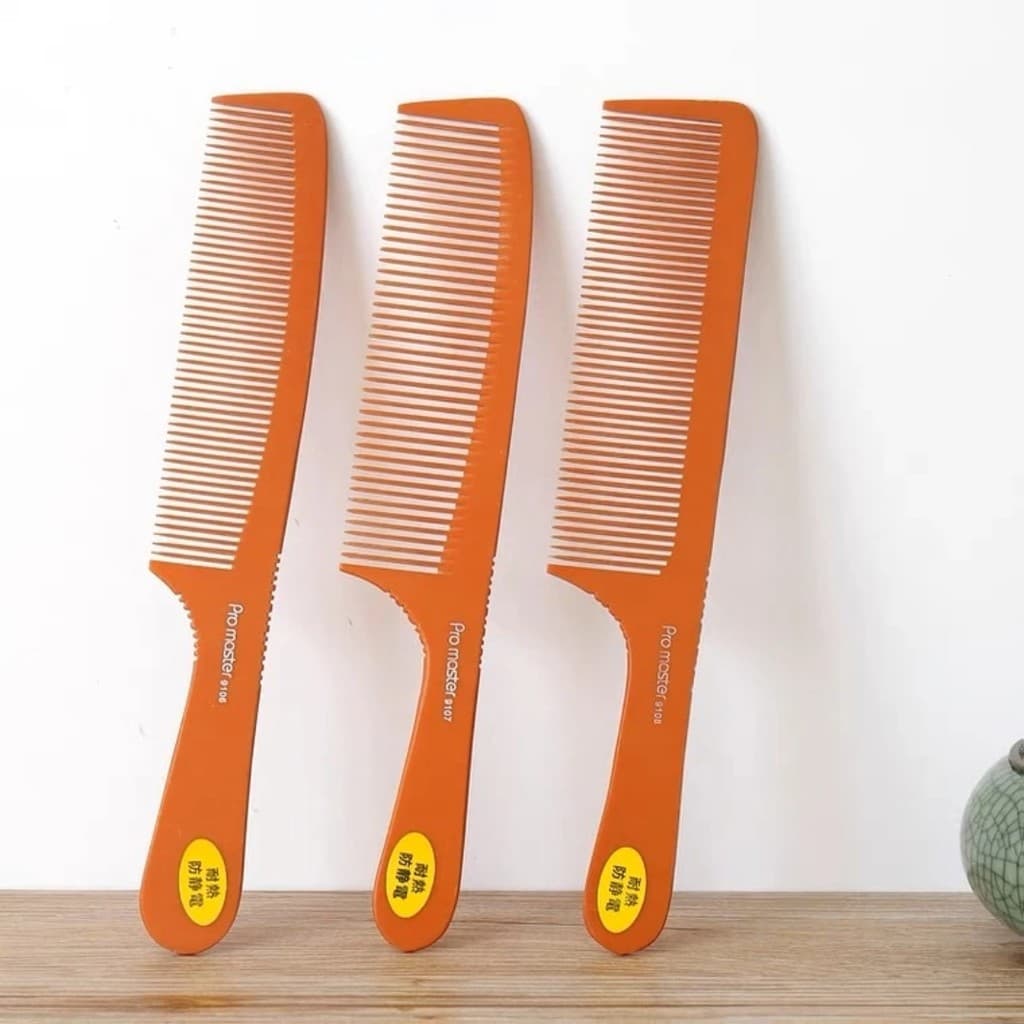 Pente de corte de cabelo profissional para salão de cabeleireiro, pente de cabelo plano masculino, pente de maçã, baquel