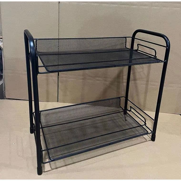Organizador 2 Prateleiras 36x17,5x32,5 Aramado Para Cosméticos Banheiro Cozinha Multiuso Universal