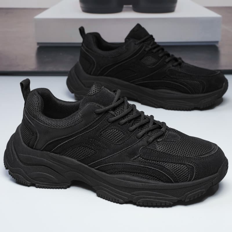 Sapatos masculinos pretos puros 2026 novo estilo primavera trabalho sapatos de proteção do trabalho antiderrapante resis