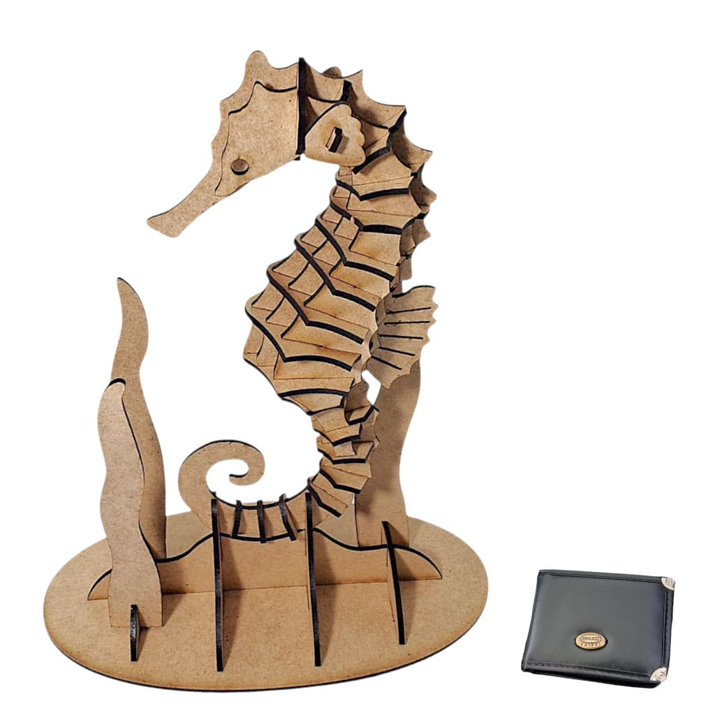 Cavalo Marinho MDF 3mm Corte Laser Miniatura 26 Cm Artesanato CNC Lembrancinha Miniatura Decorativas Musical Artesanal