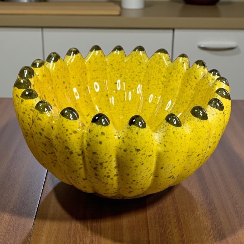 Tigela de 2º LINHA Com DEFEITOS de Fabricação Modelo Banana Bowl Para Comer Frutas