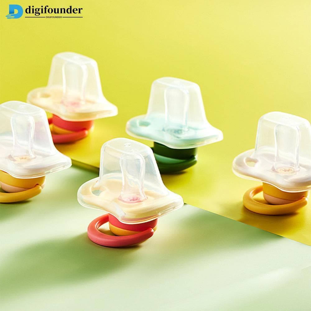 DIGIFOUNDER 1Pc Chupeta De Bebê De Silicone Mordidas E Produtos Mastigáveis Plana Confortável Para Recém-Nascidos P5R5
