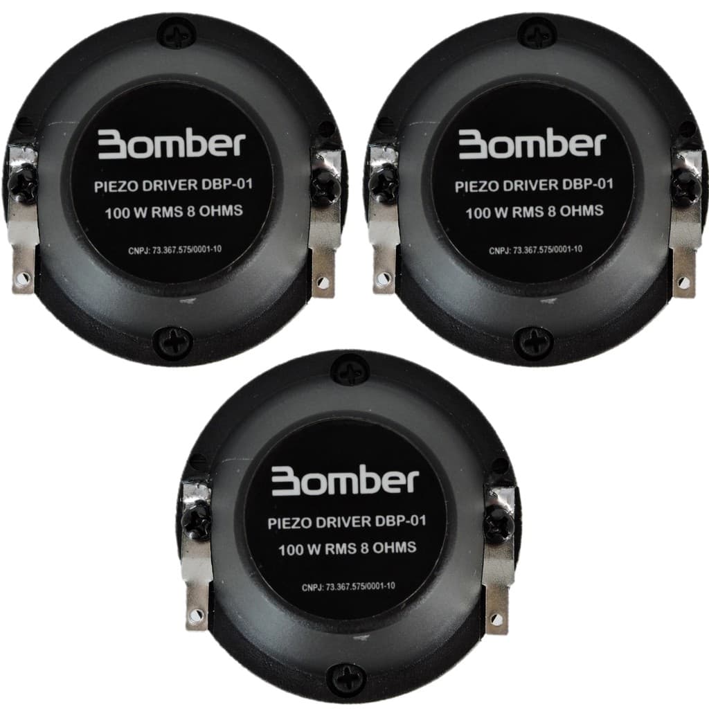 Kit 3 Drivers Bomber DBP01 100W RMS 8 Ohms Para Projetos Automotivos Potentes Som Forte e Qualidade