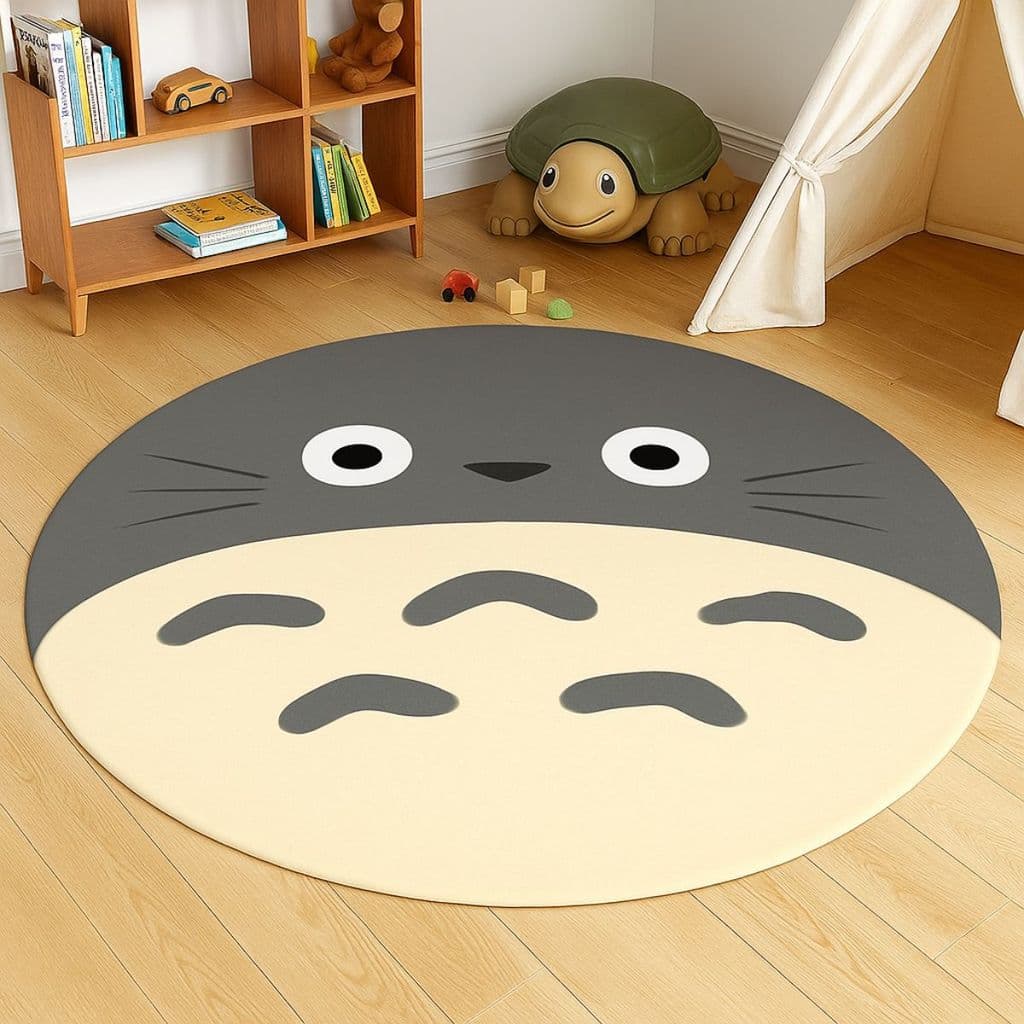 Tapete Redondo Decorativo Infatil 88cm Antiderrapante para Sala e Quarto 2144