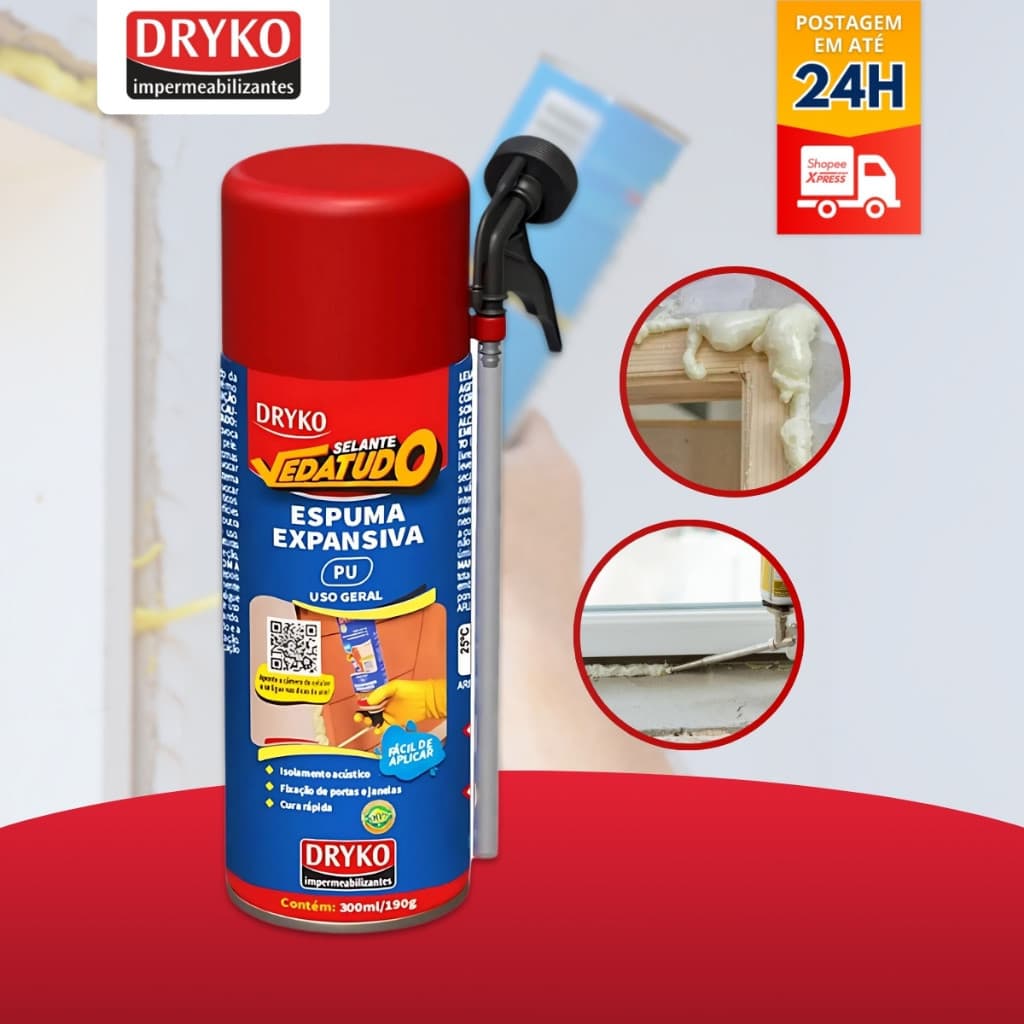 Espuma Expansiva Selante De Pu Poliuretano 300ml - Dryko