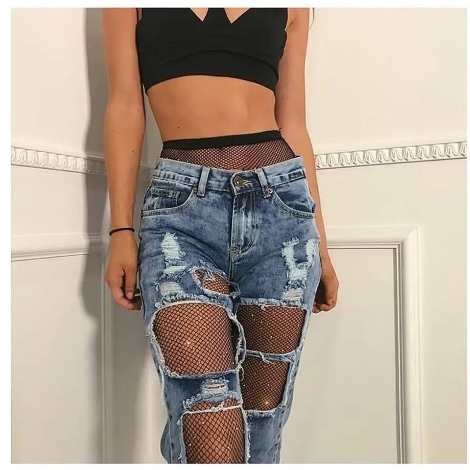 1 Meia Calça Arrastão Com Strass + 1  Meia Calça Arrastão Rede Médio