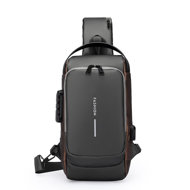 Bolsa De Ombro Multifuncional Masculina Casual De Grande Capacidade À Prova D'água Crossbody Esportiva Peito Cintura Com