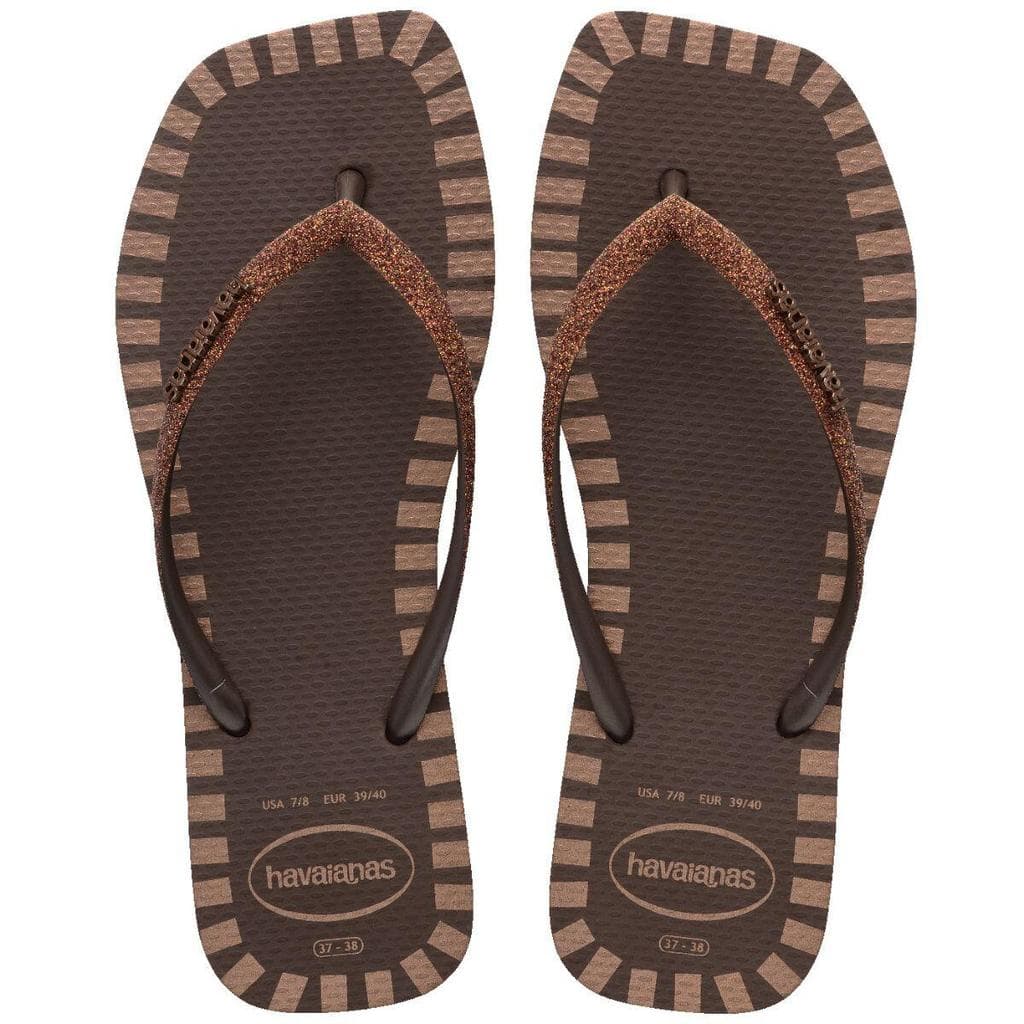 Chinelo Havaianas Slim Square Glitter Contour