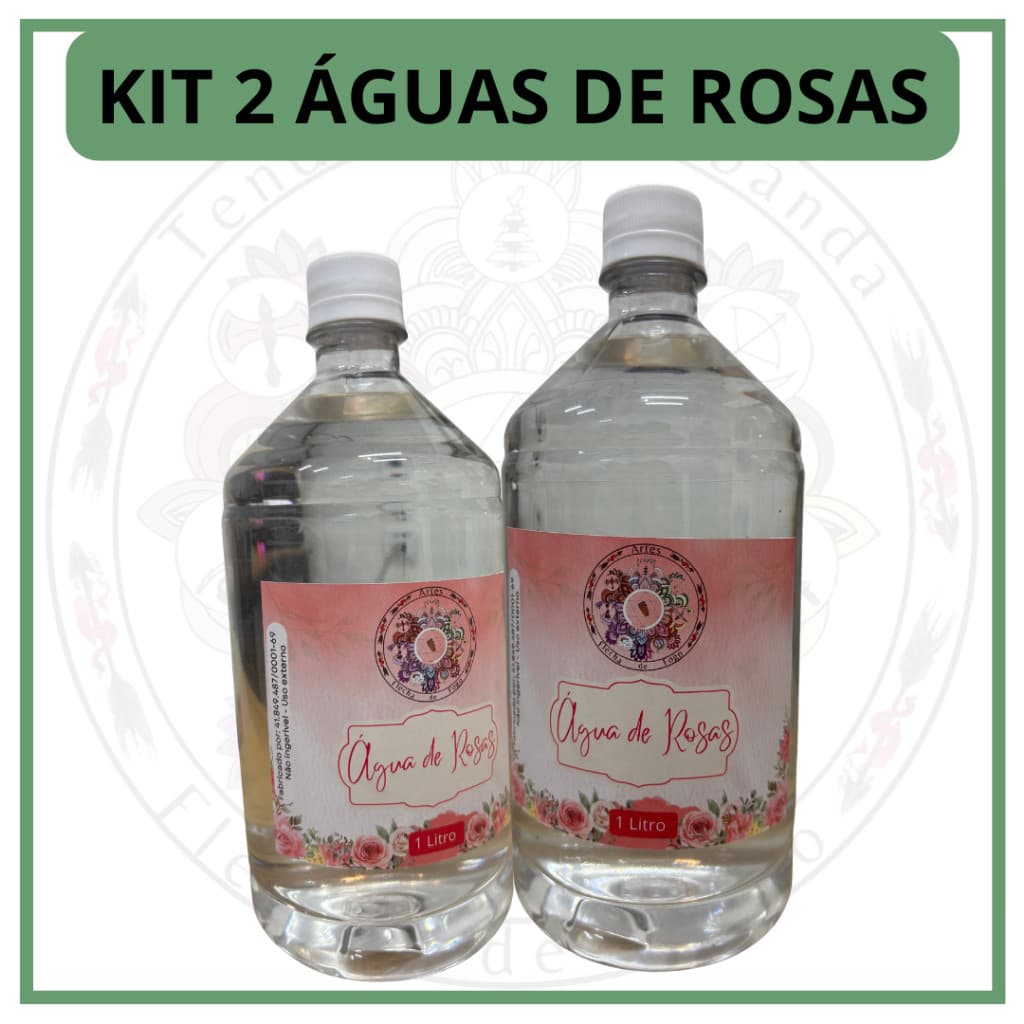 Kit Água de Rosas 1 Litro 2 Unidades