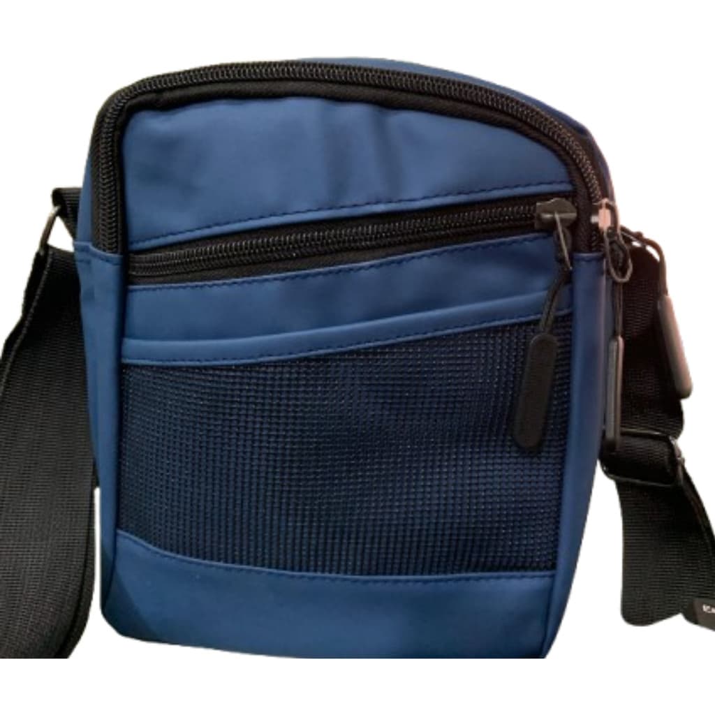 Bolsa Média c/ Alça Transversal Bag Com Compartimentos Fecho Em Zíper P/ Passeio Casual