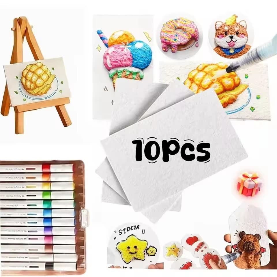 10 Pçs Magia 3d Arte Desenho Papel Para Crianças Diy Pintura Brinquedos Educativos Espuma Textura