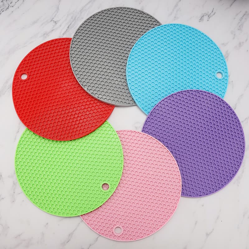 Descanso Para Panelas Em Silicone Isolante Térmico Cozinha com 17cm e 19 cm