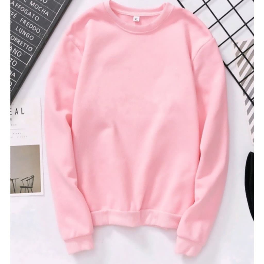 Moletom Gola Careca Feminino Casaco Feminino Rosa Feminino Moletom Sem bolso