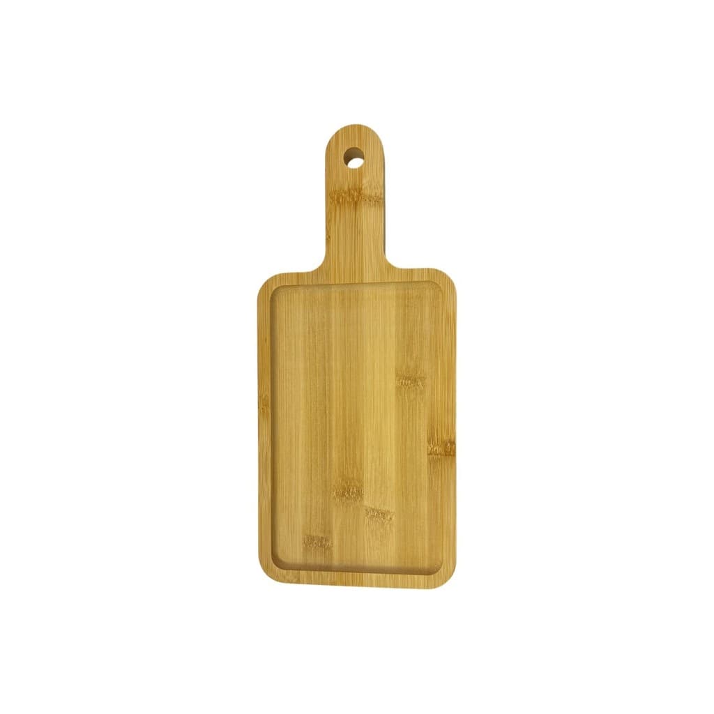 Tábua Para Servir De Bambu Retangular Com Cabo 33 x14