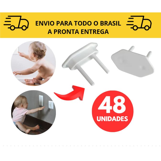 Kit de Segurança Contra Choque Bebê Protetor Tomada Crianças Infantil