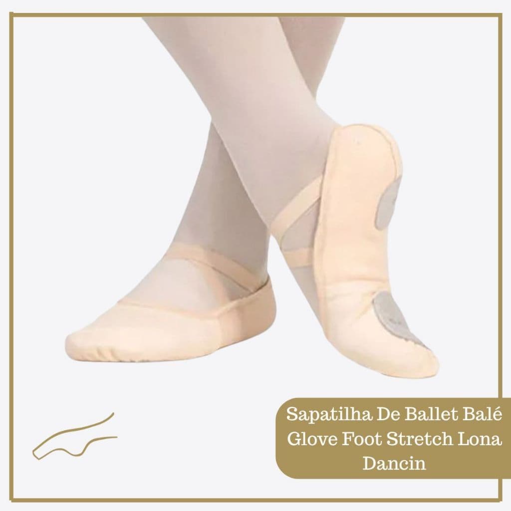 Sapatilha De Ballet Balé Glove Foot Stretch Lona Dancin