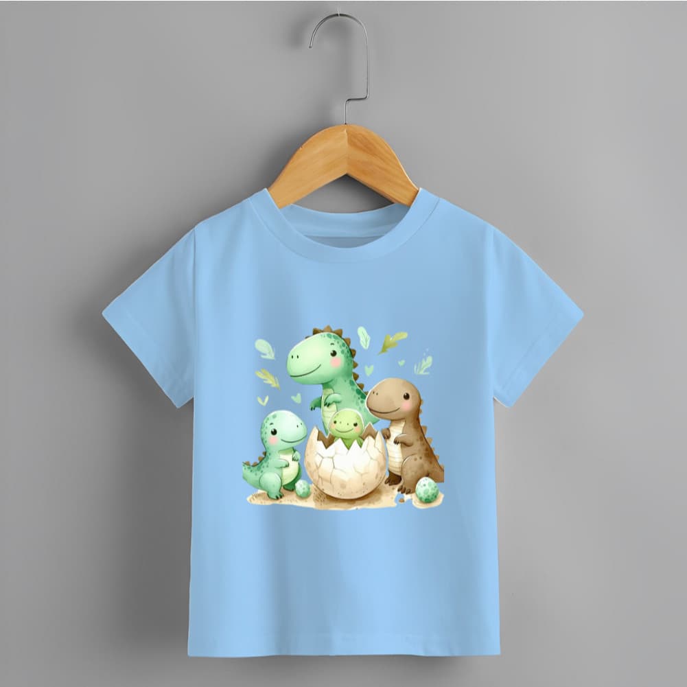 Camiseta T-shirt Infantil Dinossauro Estampada "3 Dinos" Personalizadas 100% Algodão
