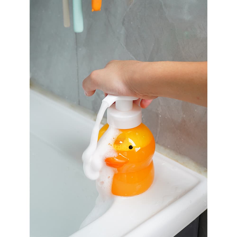 Garrafa de espuma desinfetante para as mãos, desenho animado japonês, garrafa de espuma fofa para crianças, Gel de banho