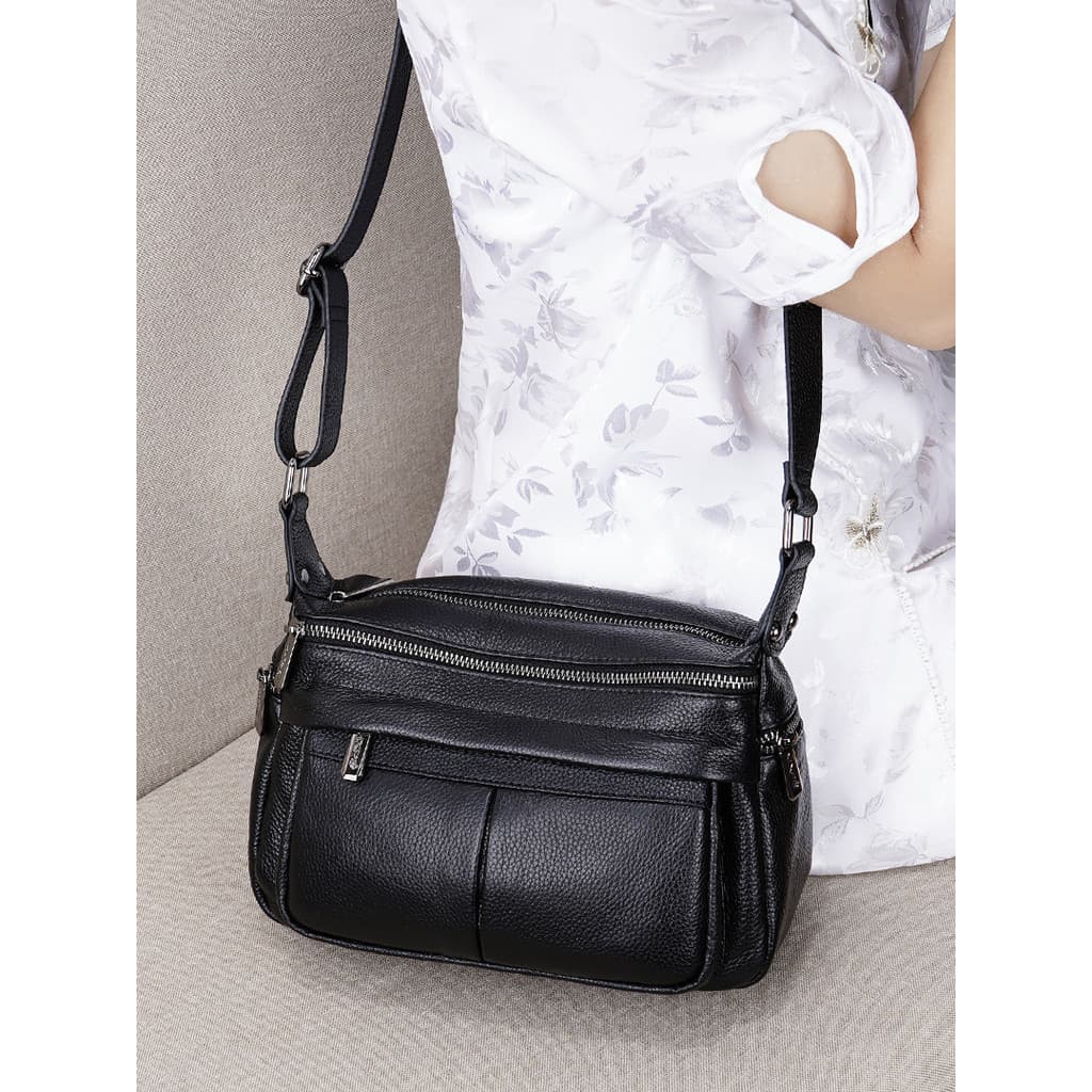 Bolsa de couro macio feminina verão meia-idade idosos bolsa feminina 2026 novo estilo bolsa mensageiro enviar bolsa mãe