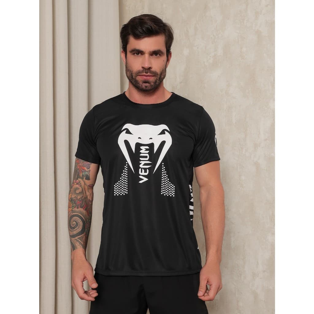 Camiseta Masculina Treino Luta,Mma,Cobra,Ufc,Jiu-Jitsu Venun Blusa Leve Lançamento Camisa Algodão