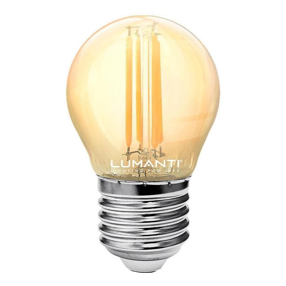 Lâmpadas Filamento Led G45 Vintage Âmbar 4w 440lm Branco Quente