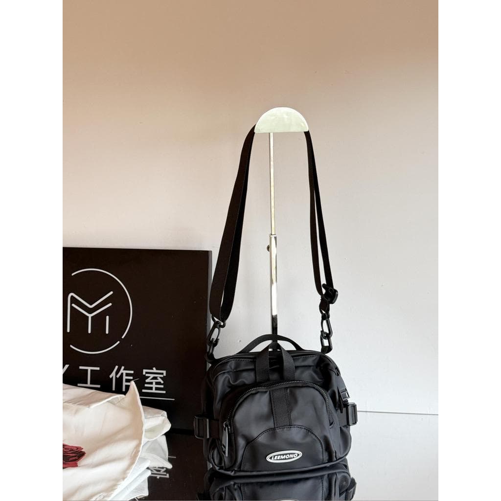 MY Pequena Bolsa de Abóbora Bolsa de Ombro Portátil Genderless Multi-bolso Moda Simples Bolsa Casual Cross-body Bolsa Pe