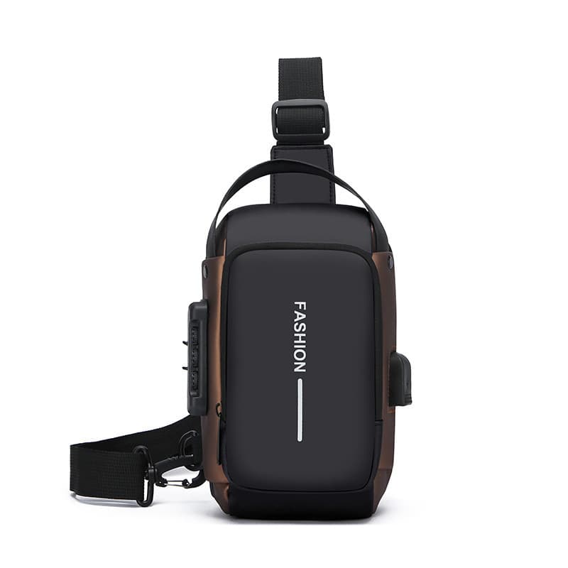 Bolsa De Peito Masculina Com Trava De Combinação Ombro Antirroubo Business Casual Sports Trendy Cycling Motorcycle Porta