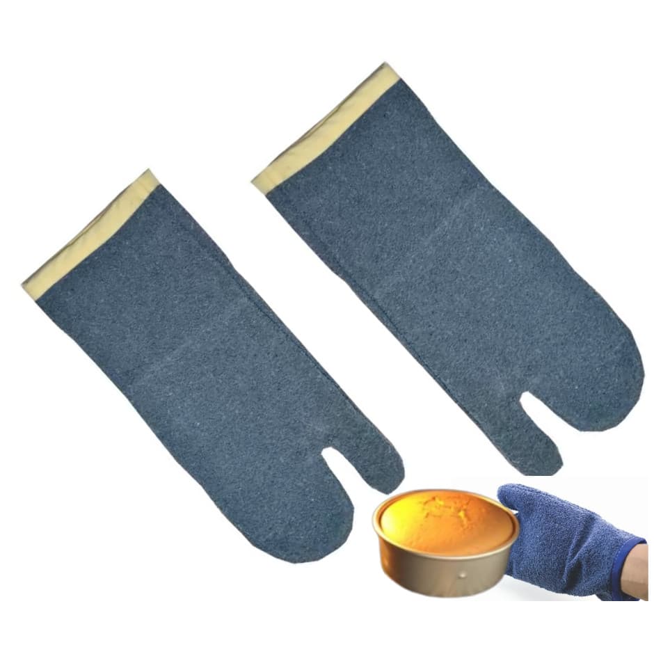 par de luvas para forno cozinha padaria 50cm cano longo 50cm