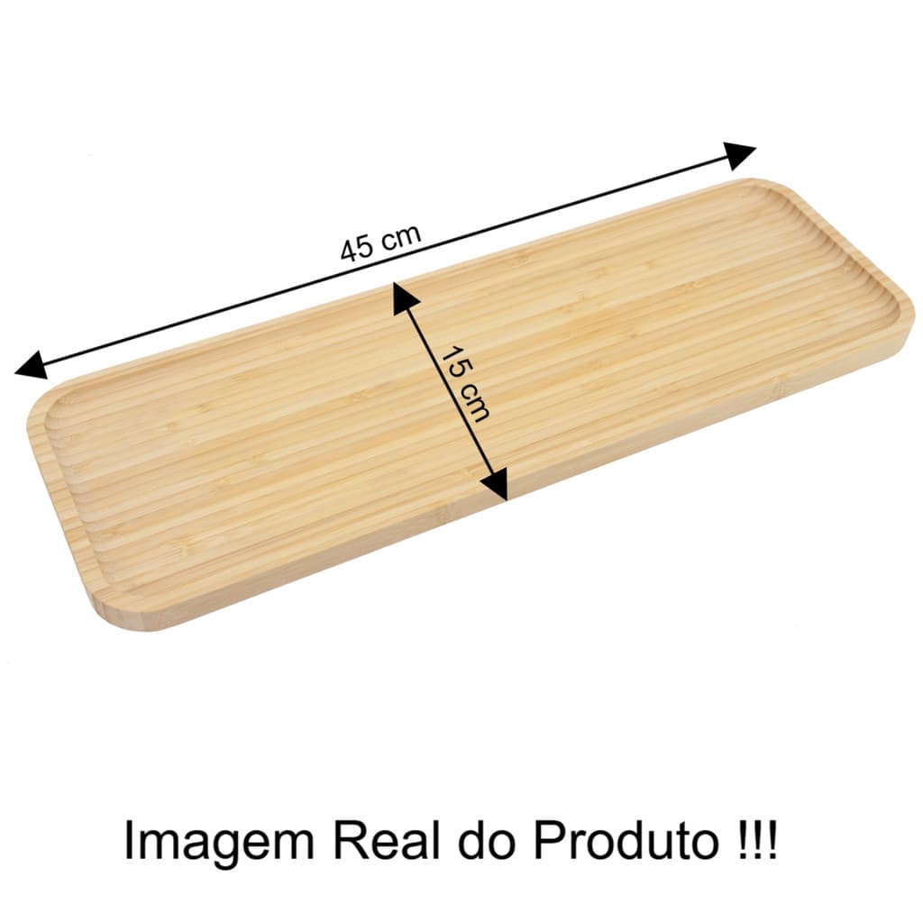 Bandeja de Bambu 45 cm p Tábuas de Frios Gourmet Lovely Vibe