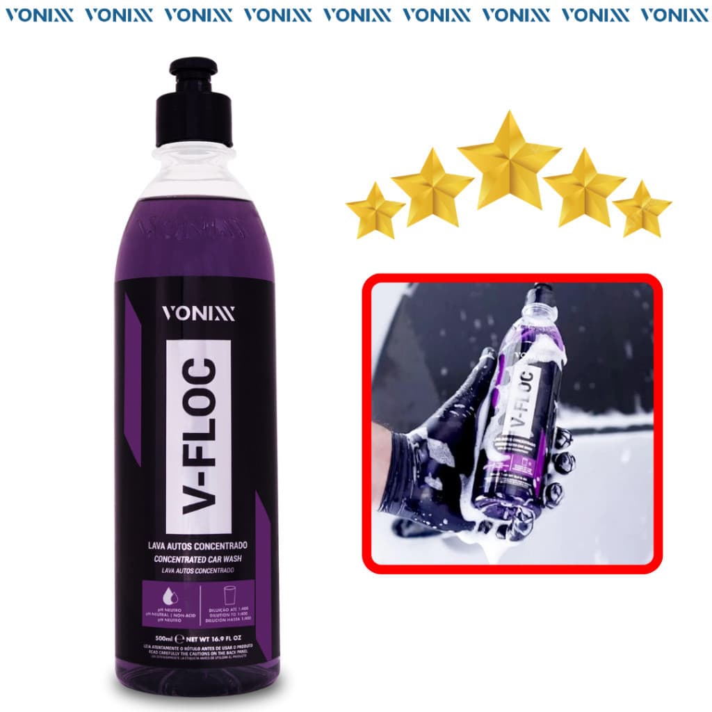 V-FLOC 500ml - VONIXX - LAVA AUTOS SUPER CONCENTRADO