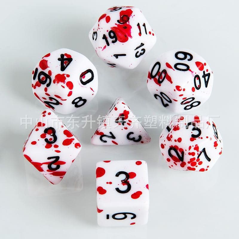 42741 Conjunto de Dados Único Cor Dados Multifacetados Adequados para Jogos de RPG DnD D&D Chamado de Cthulhu 20 Dung 35