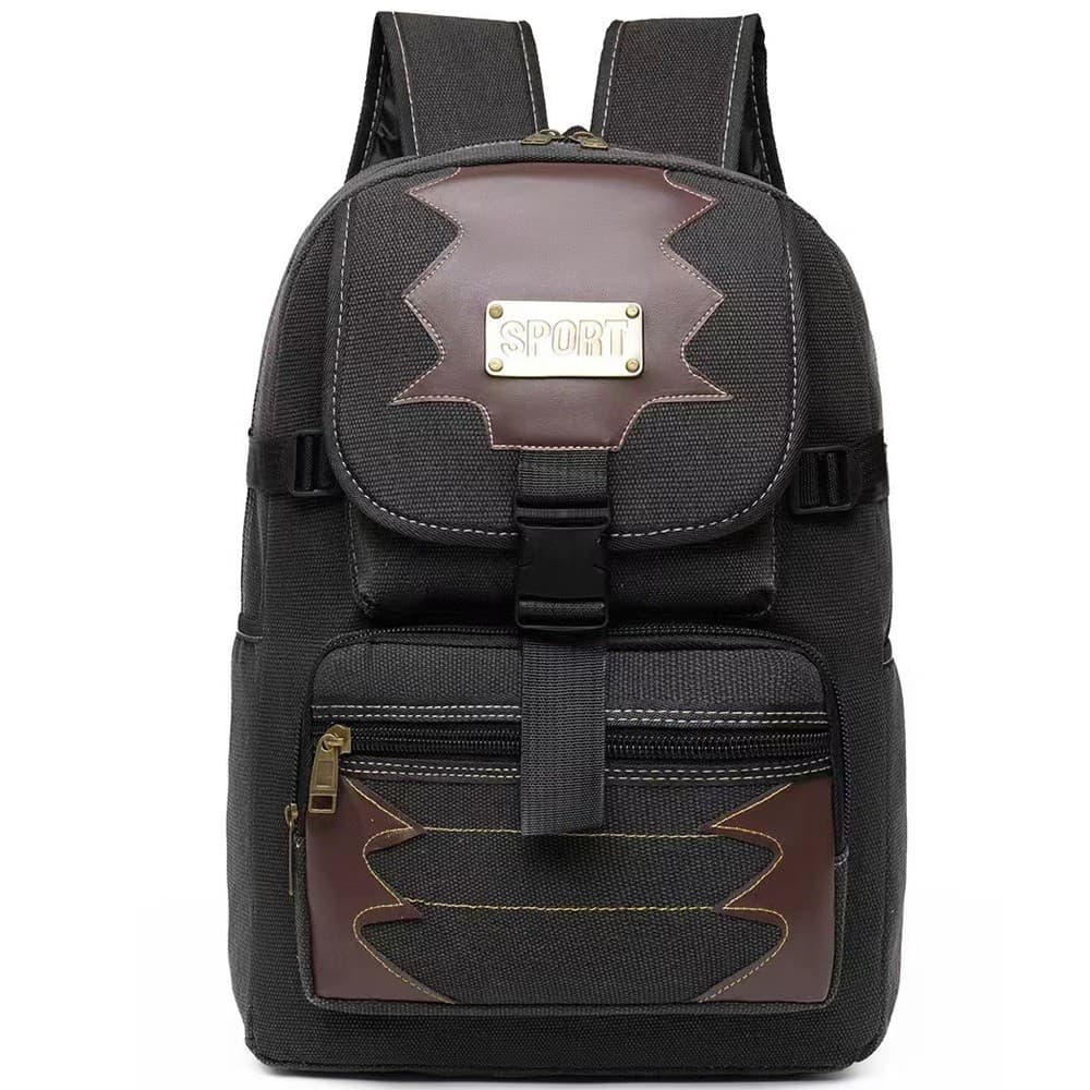 Mochila Vintage de Lona Unissex Retrô Grande Capacidade Resistente para Viagem Trabalho Escola Uso Diário