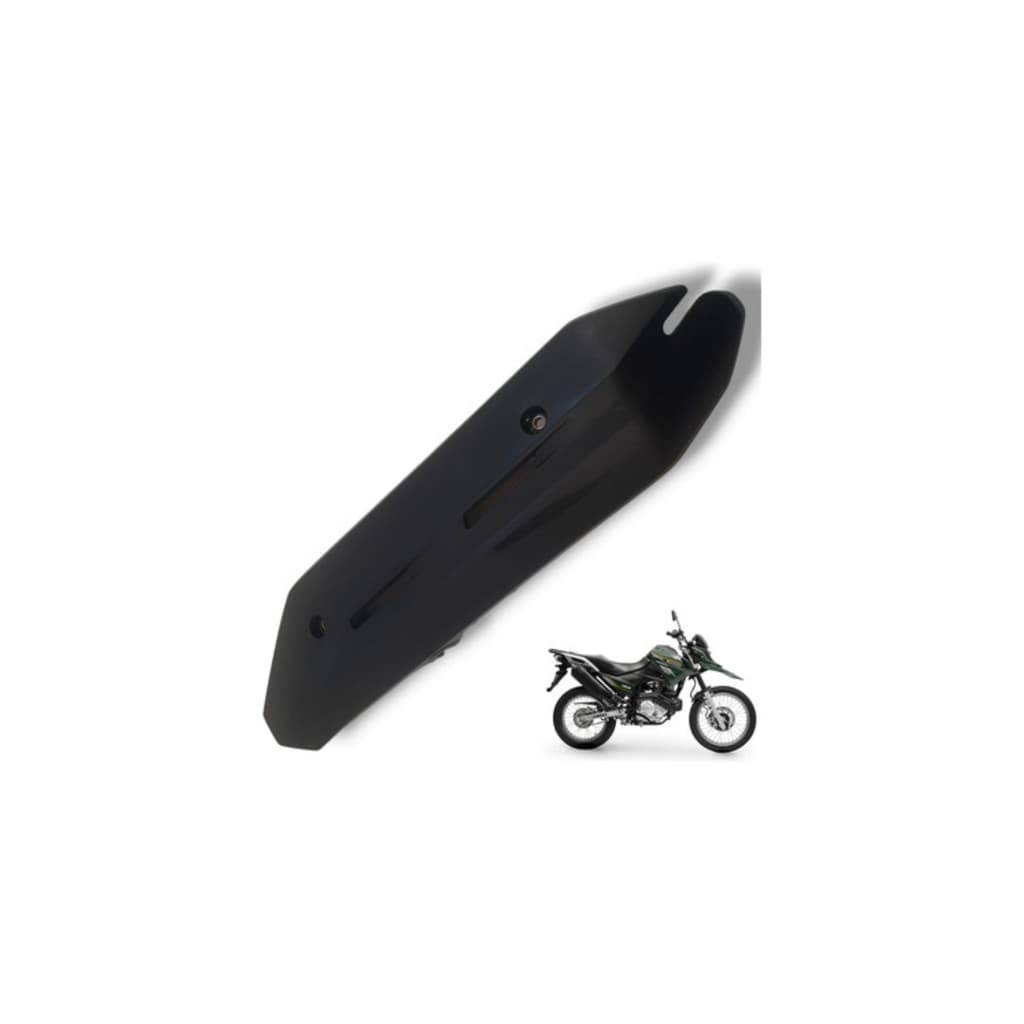 Protetor Escapamento Moto Yamaha XTZ150 2014 2022 Preto GPCarbon Durabilidade Garantida