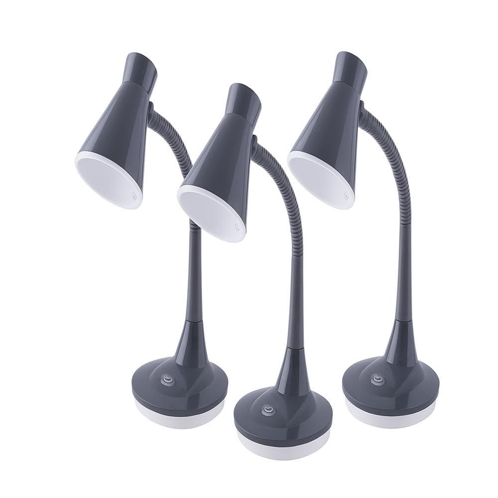Kit 3 Luminária E27 TLM 03 Cinza Plástico Taschibra