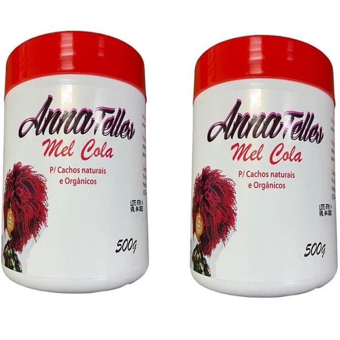 kit mel cola Anna Telles 2 unidades cachos naturais melhor fixador