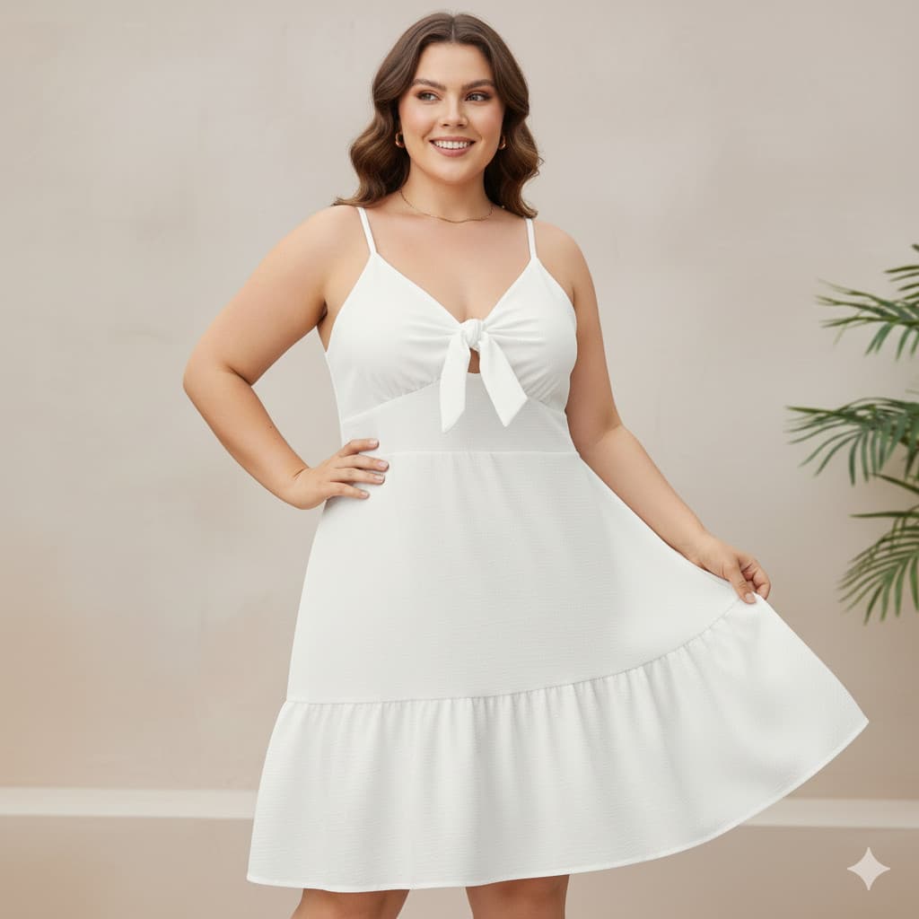 Vestido feminino plus size duna com bojo 50