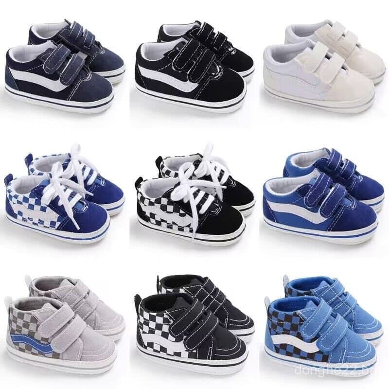 Sapatos de Bebê Van Aniversário de Bebê Tênis de Sola Macia Recém-nascidos Meninos Meninas Primeiros Passos 0-18 Meses
