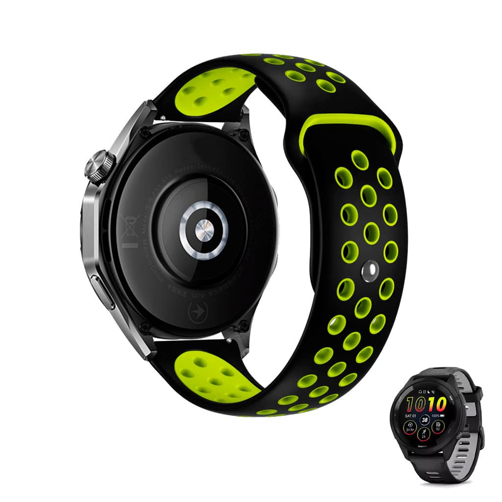 Pulseira Silicone Dual Color para Garmin Forerunner 265 22mm