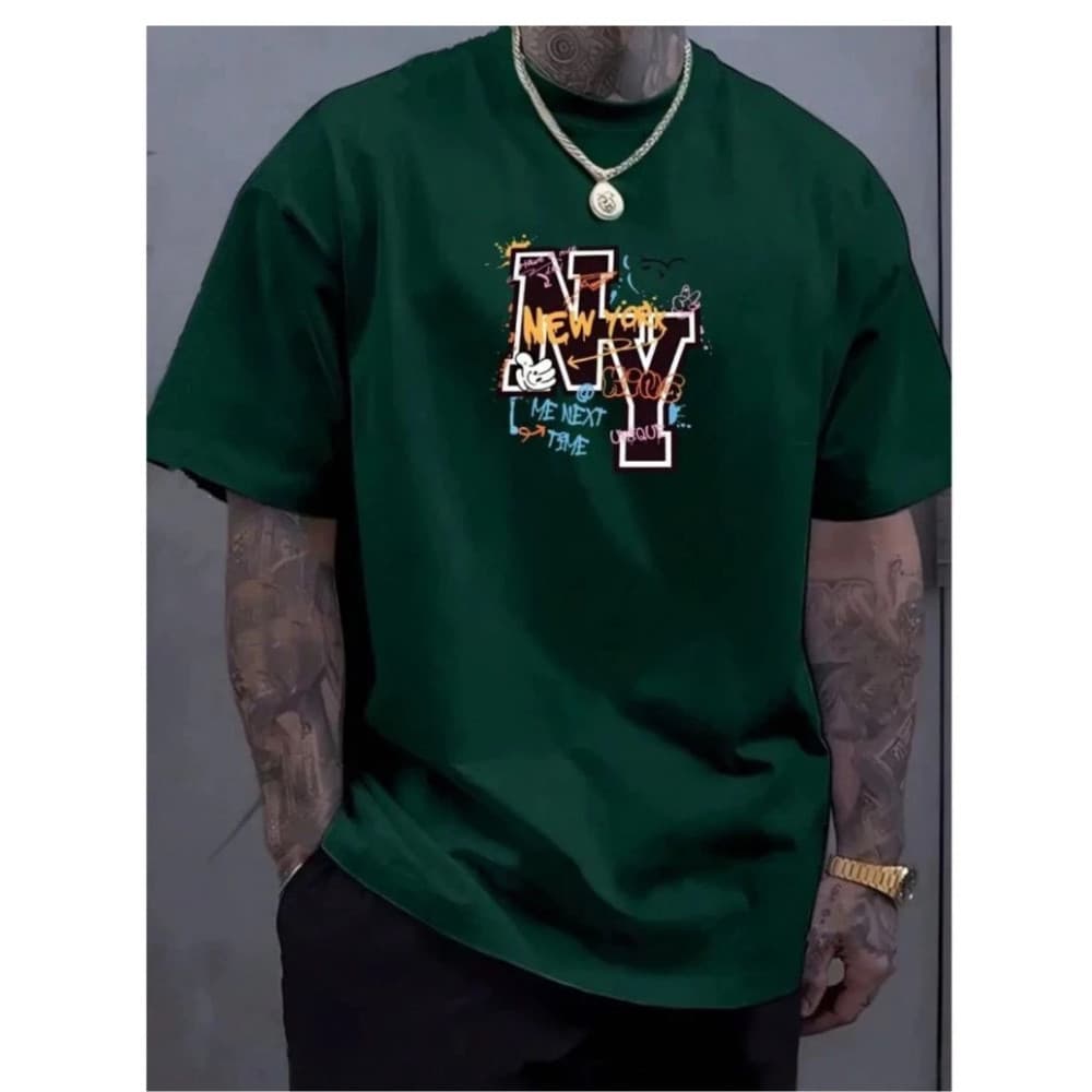 Camiseta NY GRAFITE Camisa Estampada 100% algodão Premium