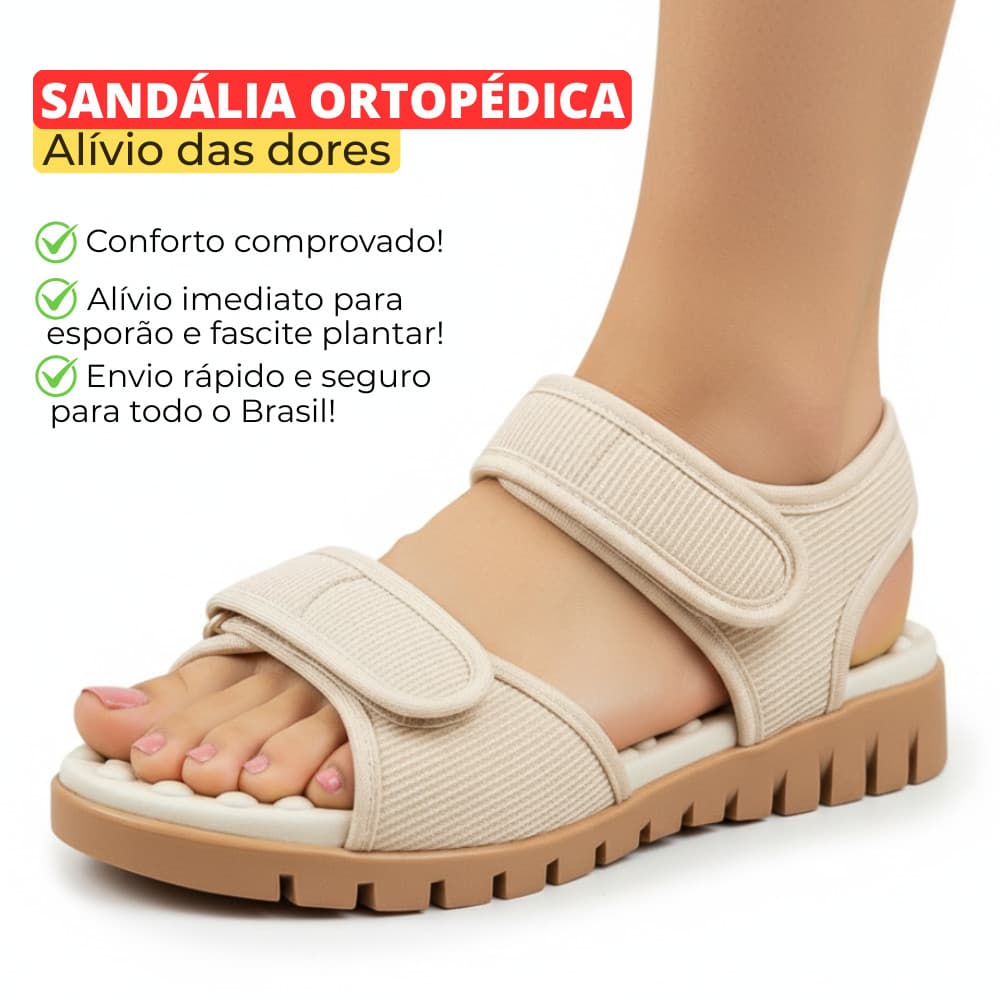 Sandália Ortopédica Feminina Papete Anatômica Massageadora Ultra Conforto Leve Macia