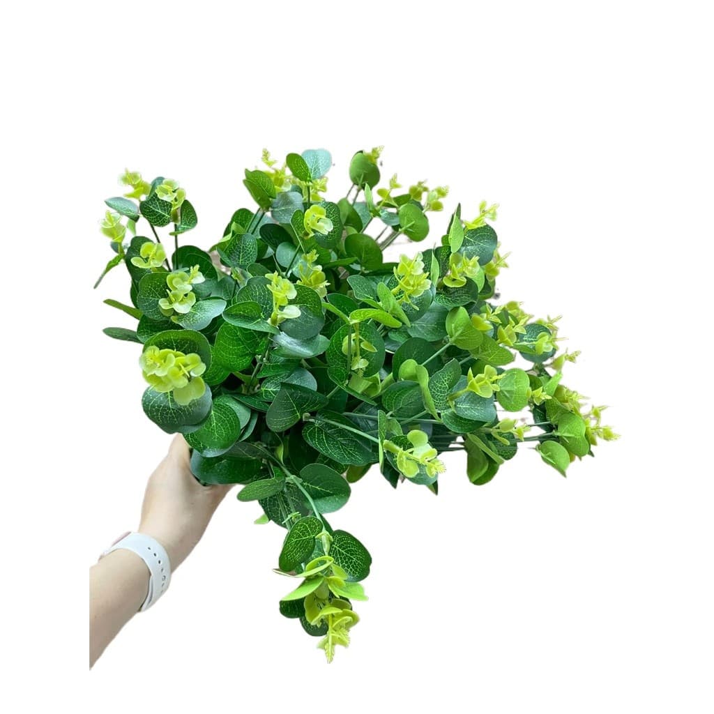 Galho Artificial de Eucalipto Verde com 16 Ramos 47cm para Decoração/0047