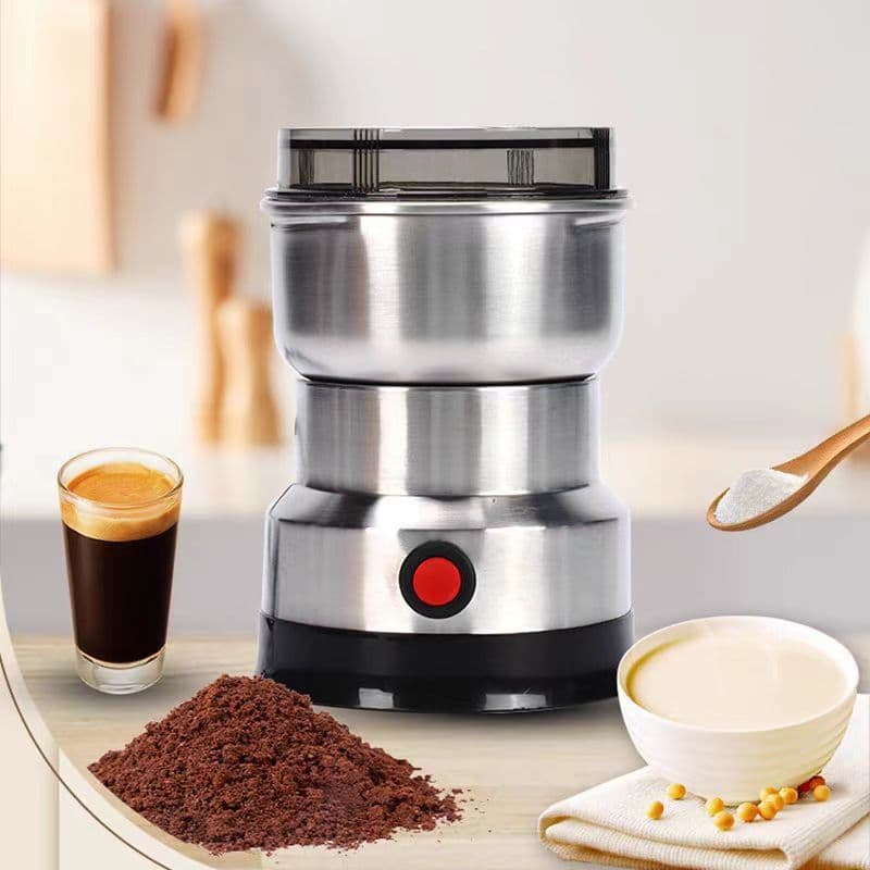 Moedor De Café 110V Moedor Elétrico Portátil Para Grãos Sementes E Temperos Triturador De Alimentos Inox